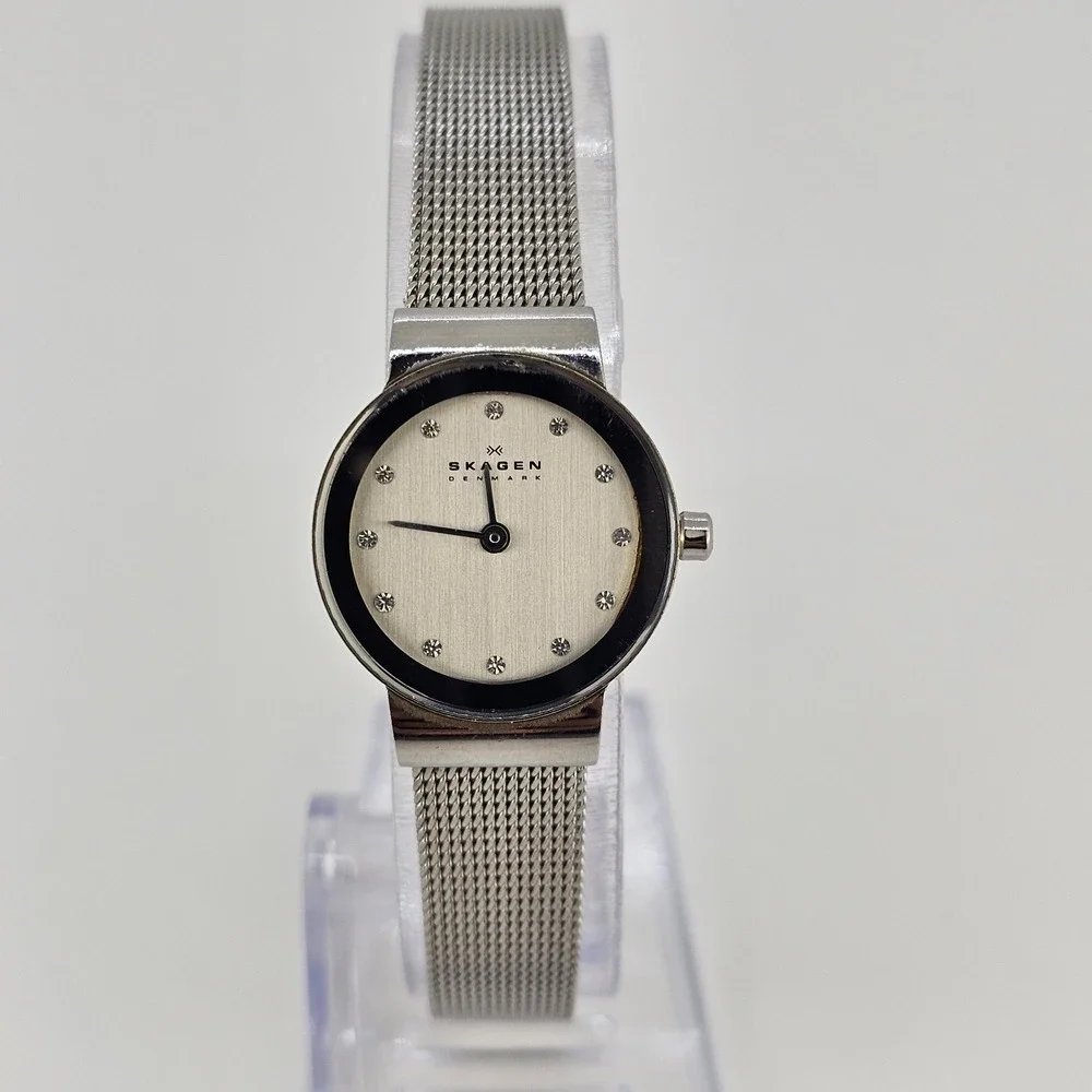 Skagen‎ Women's Analog Watch 22MM Gray Dial Gray Mesh Bands New Battery